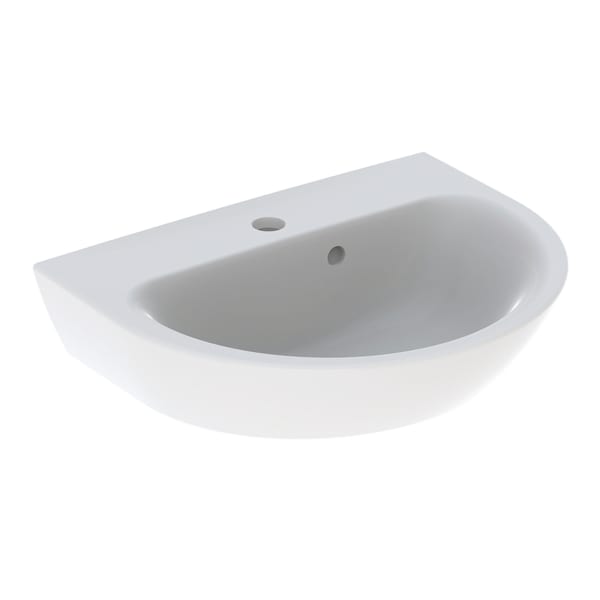 Geberit Renova Handwaschbecken, 50x40cm mit Hahnloch, mit Überlauf, weiß
