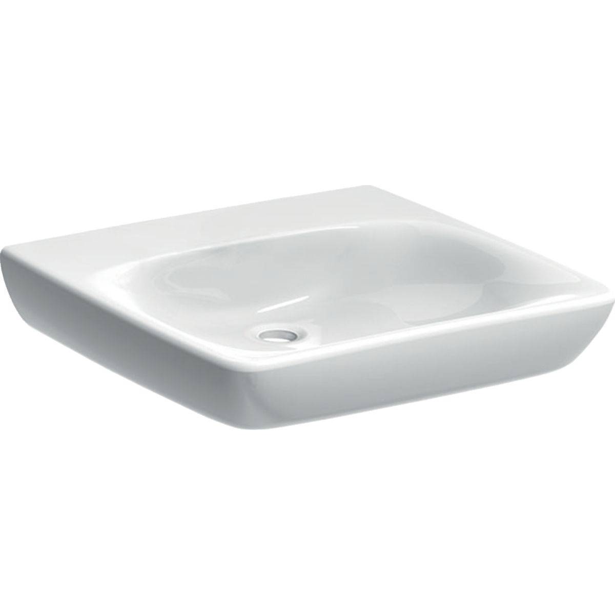 Geberit Renova Comfort Basic Waschtisch, 600 x 550mm, unterfahrbar, ohne Hahnloch, ohne Überlauf