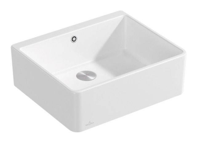 Villeroy & Boch Spülstein 60 X, mit Ablaufgarnitur mit Handbetätigung, 595 x 500mm