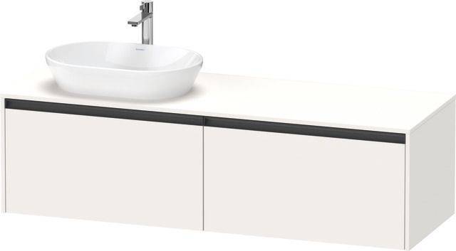 Ketho.2 Waschtischunterbau wandhängend 1600 x 550mm, Beckenausschnitt links