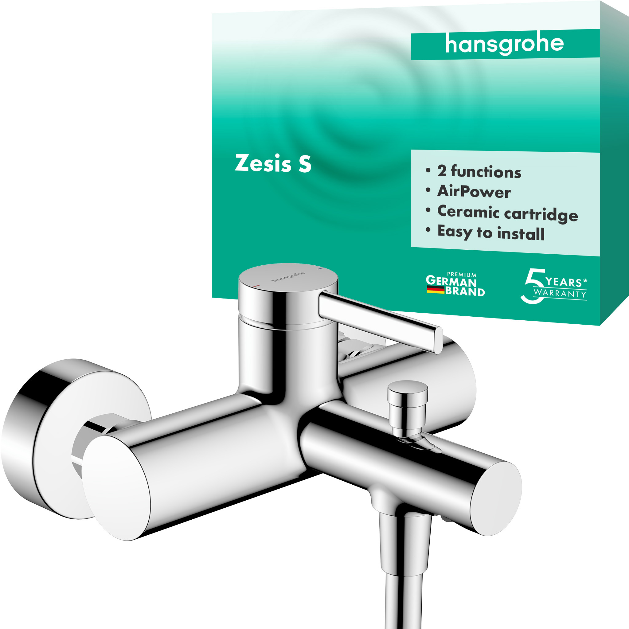 Zesis S single-lever surface-mounted bath mixer