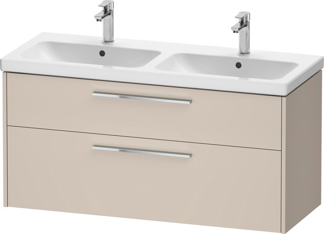 Duravit D-Code 2.0 Waschtischunterbau wandhängend, Griff chrom, 1184mm