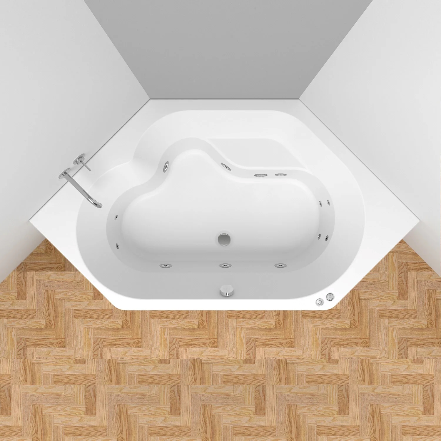 Winnipeg Easypool 3.1 Whirlwanne 145 x 145cm, manuelle Bedienung