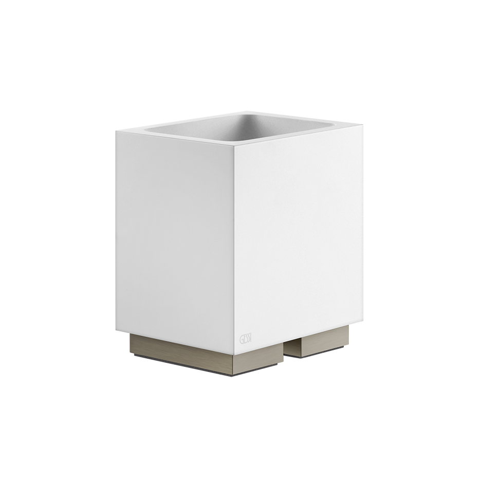 Gessi Rettangolo Stand-Glashalter Becher weiß