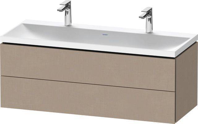 Duravit L-Cube c-shaped Badmöbel-Set 1200mm leinen