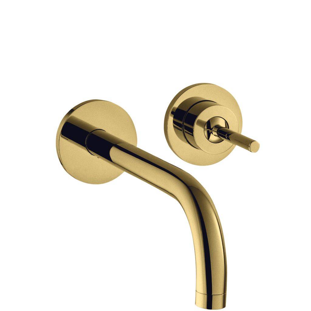 Goldene Wandarmatur mit Einhebelmischer für Bad