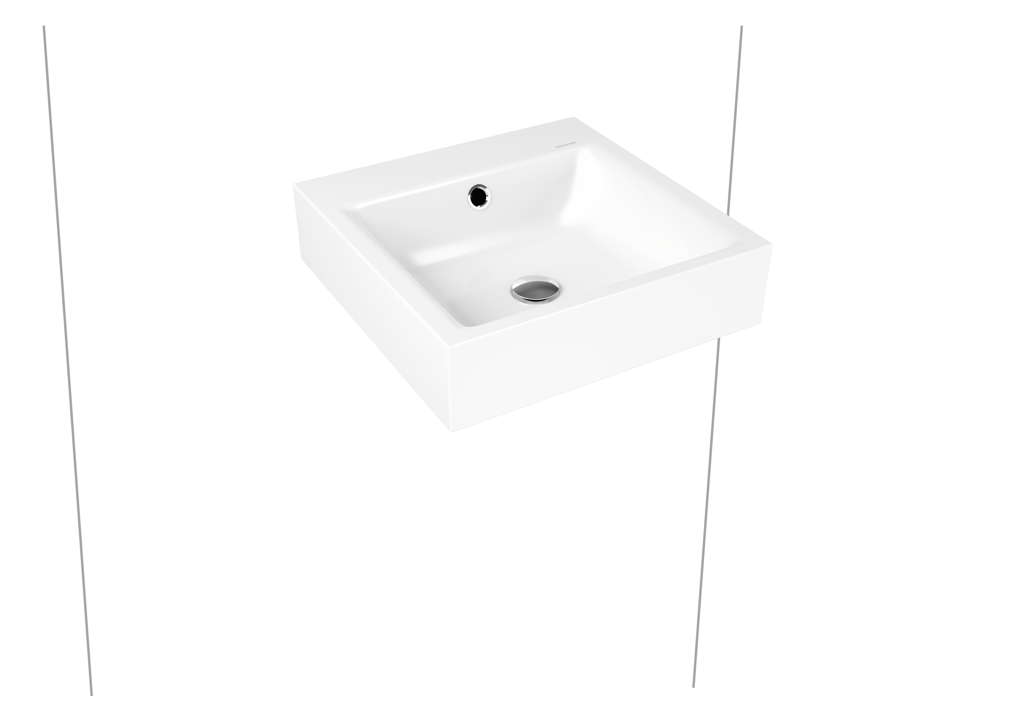 Kaldewei Puro Wand-Waschtisch 460 x 460 x 120mm, ohne Hahnloch