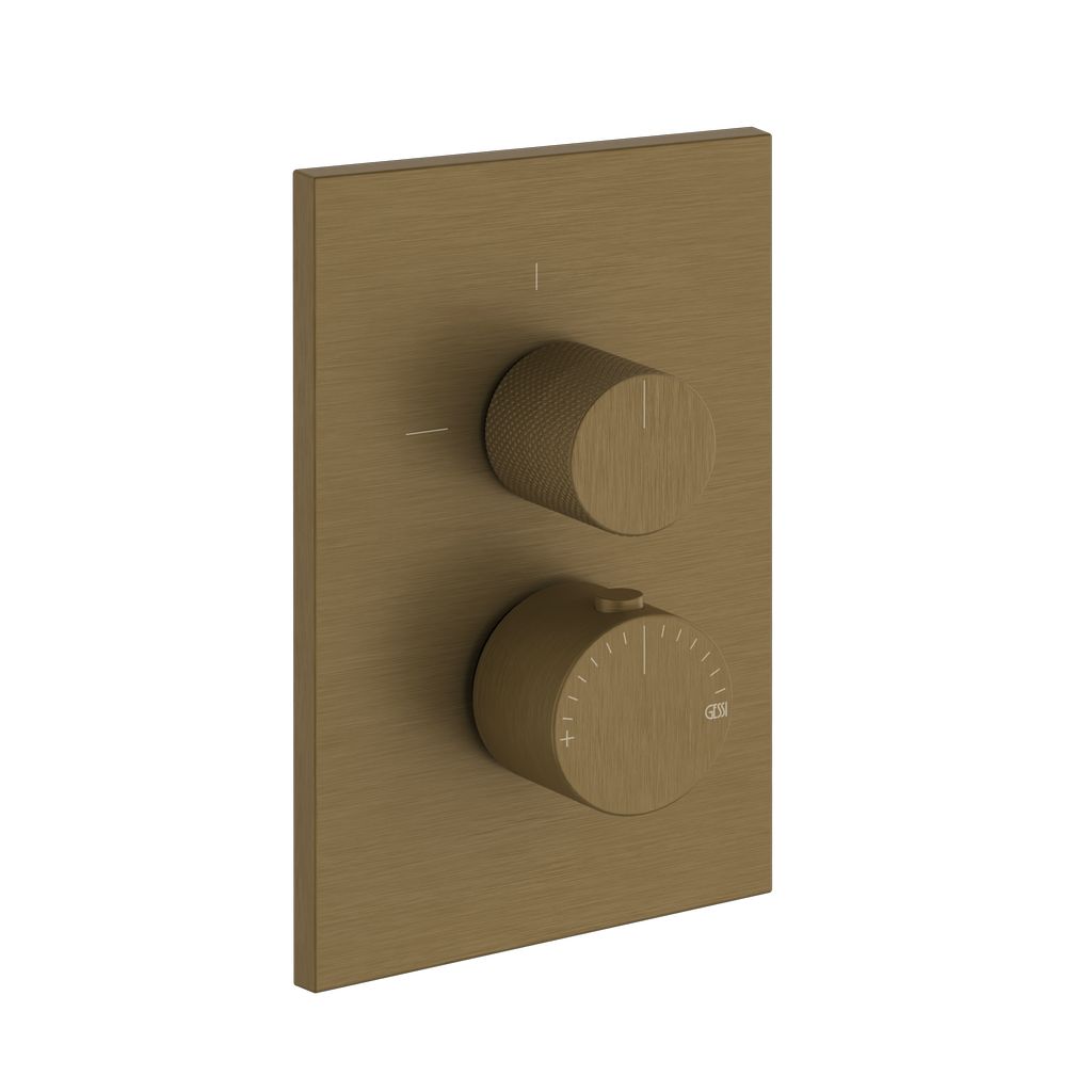 Gessi Inverso Diamanto 2-Wege-Brause-Thermostat Messing antik