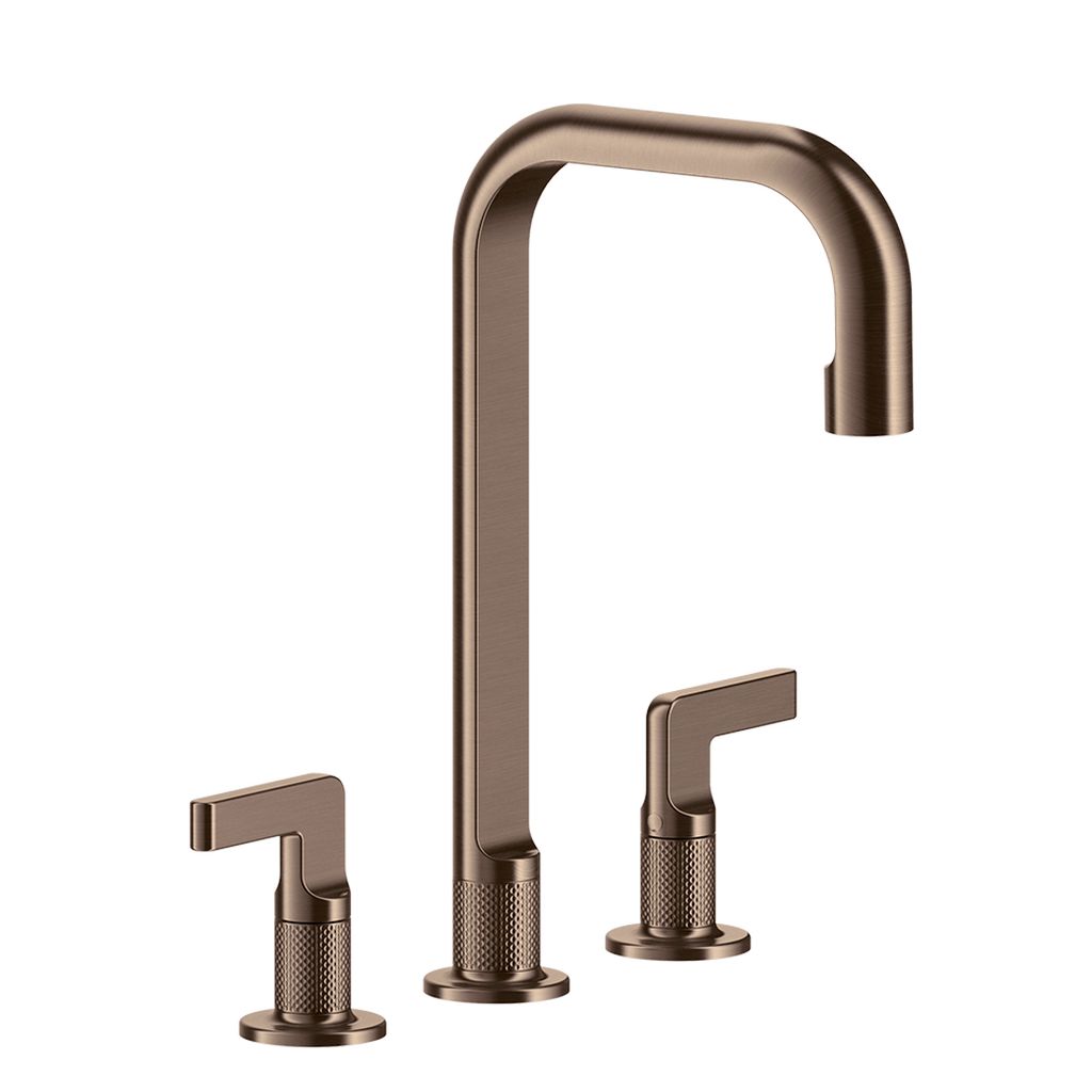 Gessi Inciso 3-Loch-Waschtischarmatur Ausladung 160mm, 212mm bis zum Auslauf