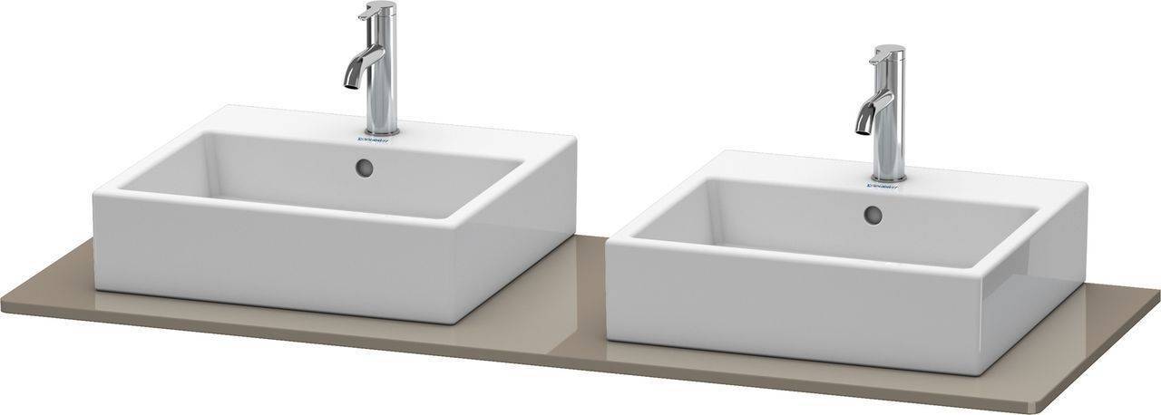 Duravit Xsquare Konsole mit zwei Ausschnitten XS063G, 1400 x 550mm
