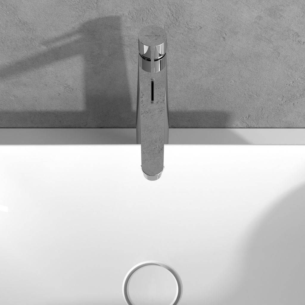 Conum single-lever basin mixer, raised