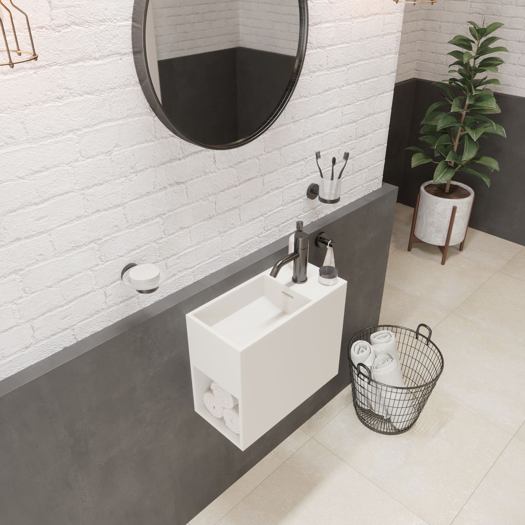 Solidwash wall-mounted washbasin