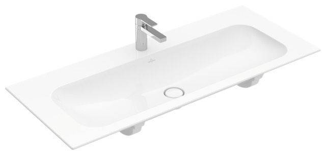 Finion cabinet washbasin with tap hole, with concealed ViFlow overflow, 1200 x 500mm