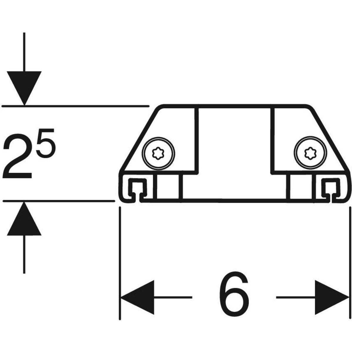 Socket element with comfort light module for furniture 60cm