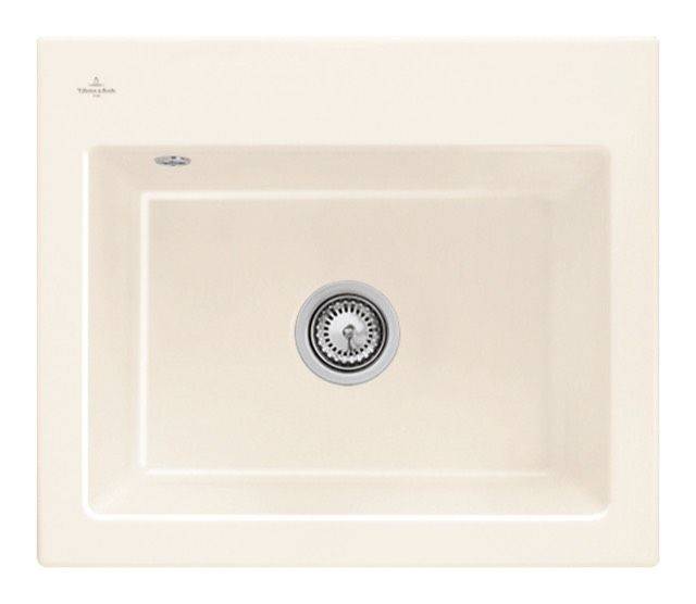 Villeroy & Boch Subway 60 S Flat Küchenspüle, mit Ablaufgarnitur mit Handbetätigung, 565 x 475mm