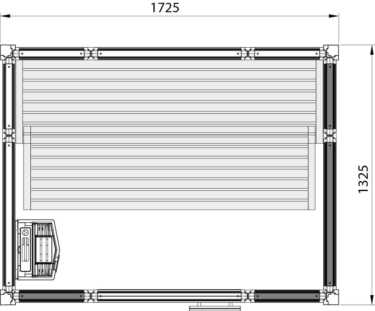 Impression i1713S, 1725 x 1325 x 2100mm