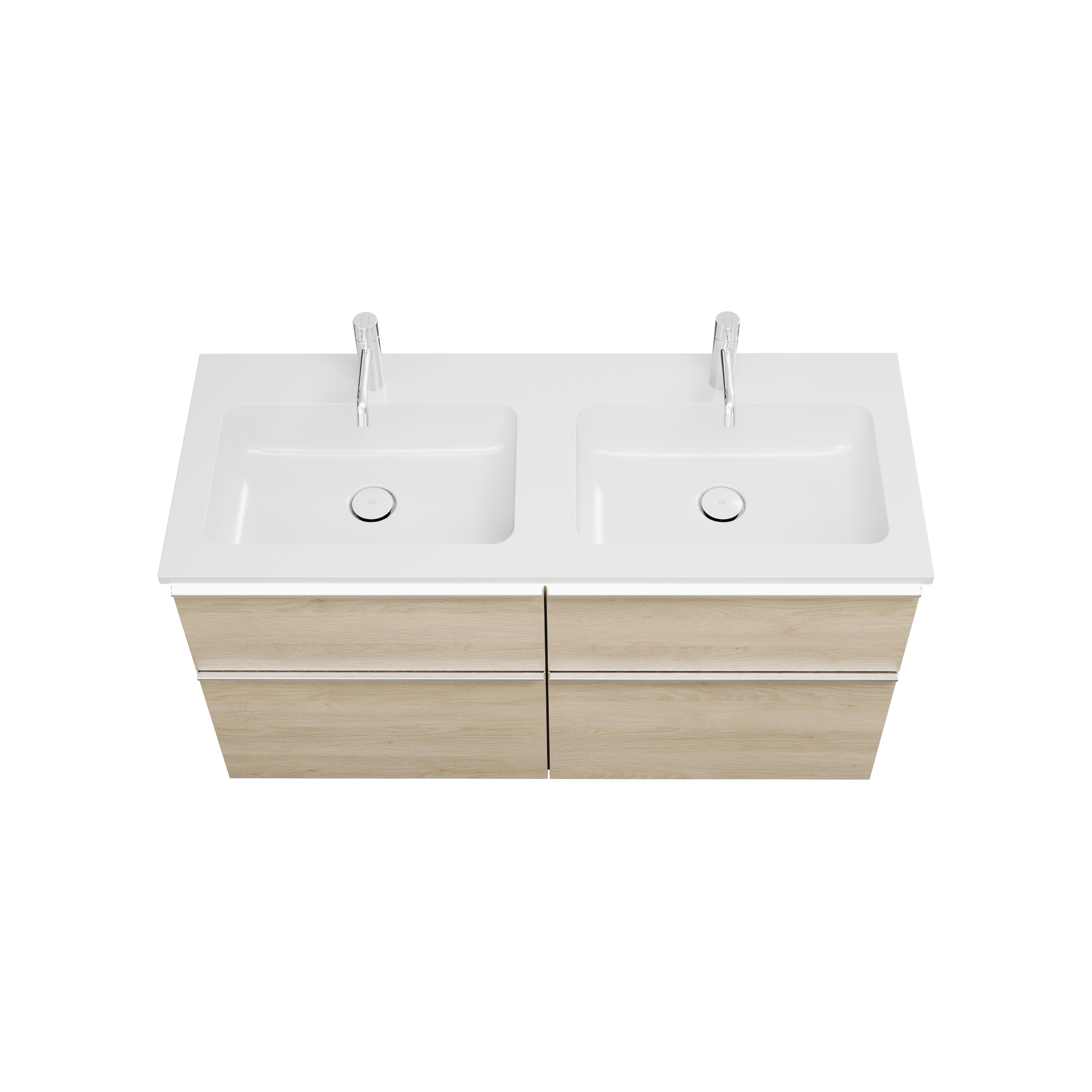burgbad Eqio Badmöbel-Set SHCG122 Eiche Dekor Cashmere/Alpinweiss