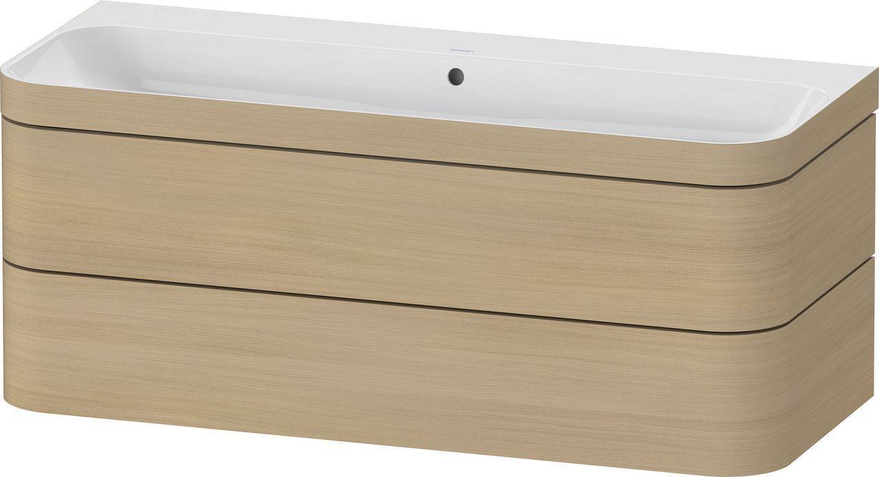 Duravit Happy D.2 Plus Möbelwaschtisch c-bonded mit Unterbau, wandhängend, 1175 x 490mm