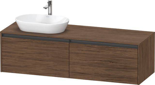 Ketho.2 Waschtischunterbau wandhängend 1600 x 550mm, Beckenausschnitt links