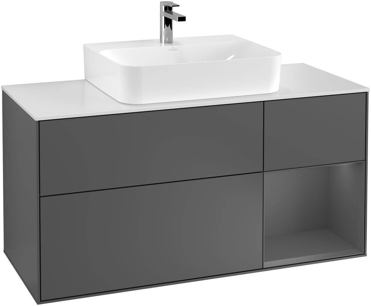 Villeroy & Boch Finion Waschtischunterschrank 1200 x 603 x 501mm, Abdeckplatte weiß matt