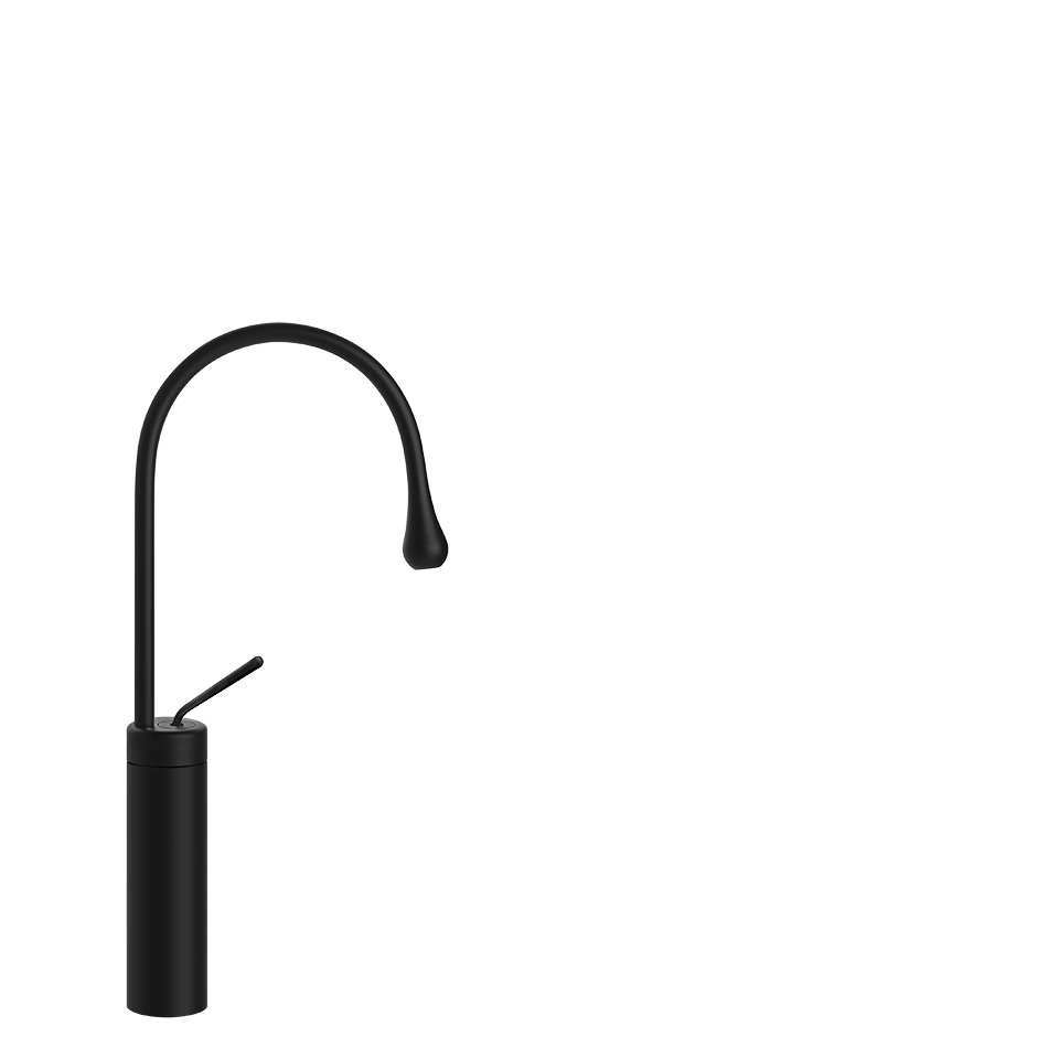 Gessi Goccia Waschtisch-Einhebelmischer Radius 125mm, schwarz matt