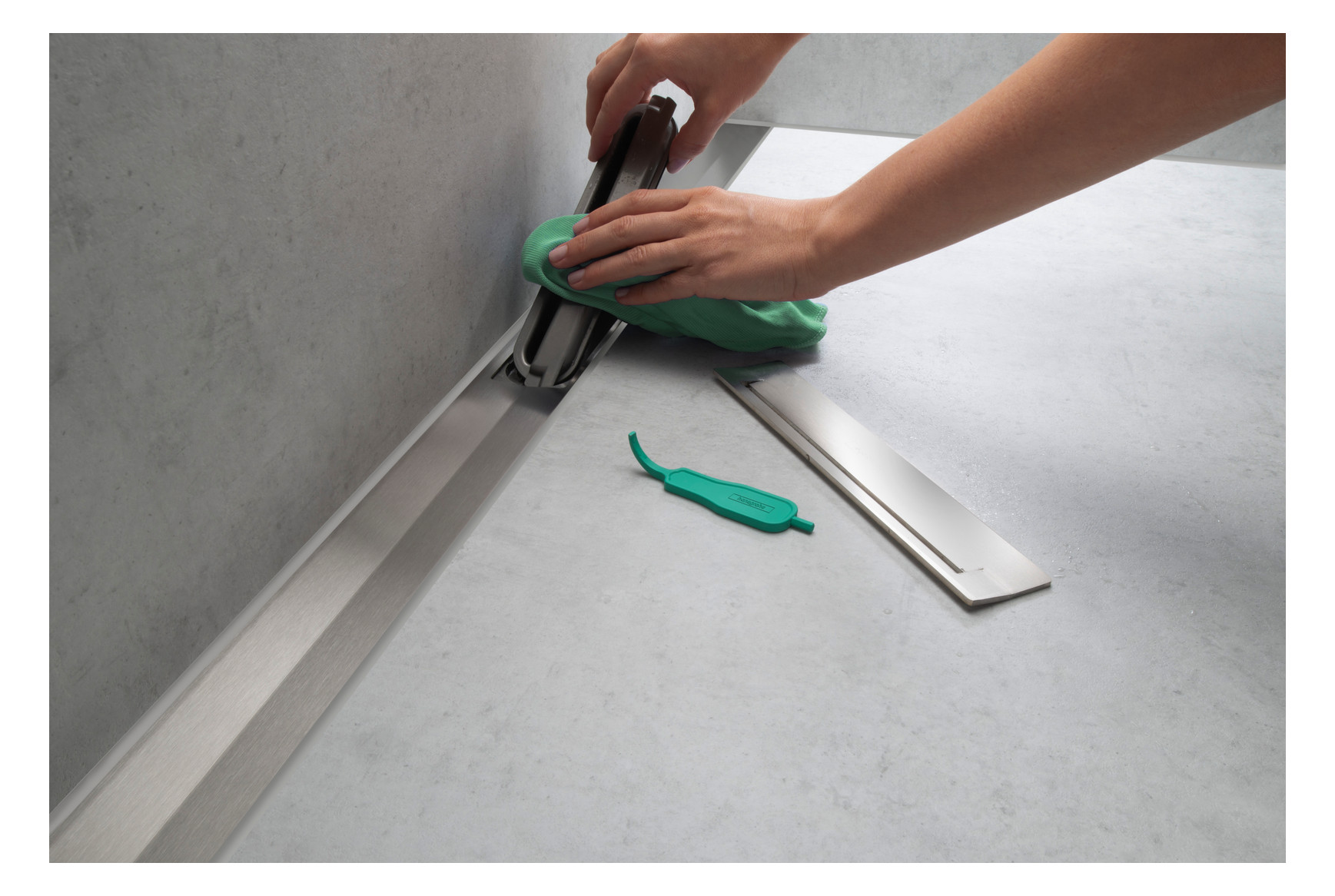 RainDrain Flex prefabricated set shower channel 1600 can be shortened for wall mounting