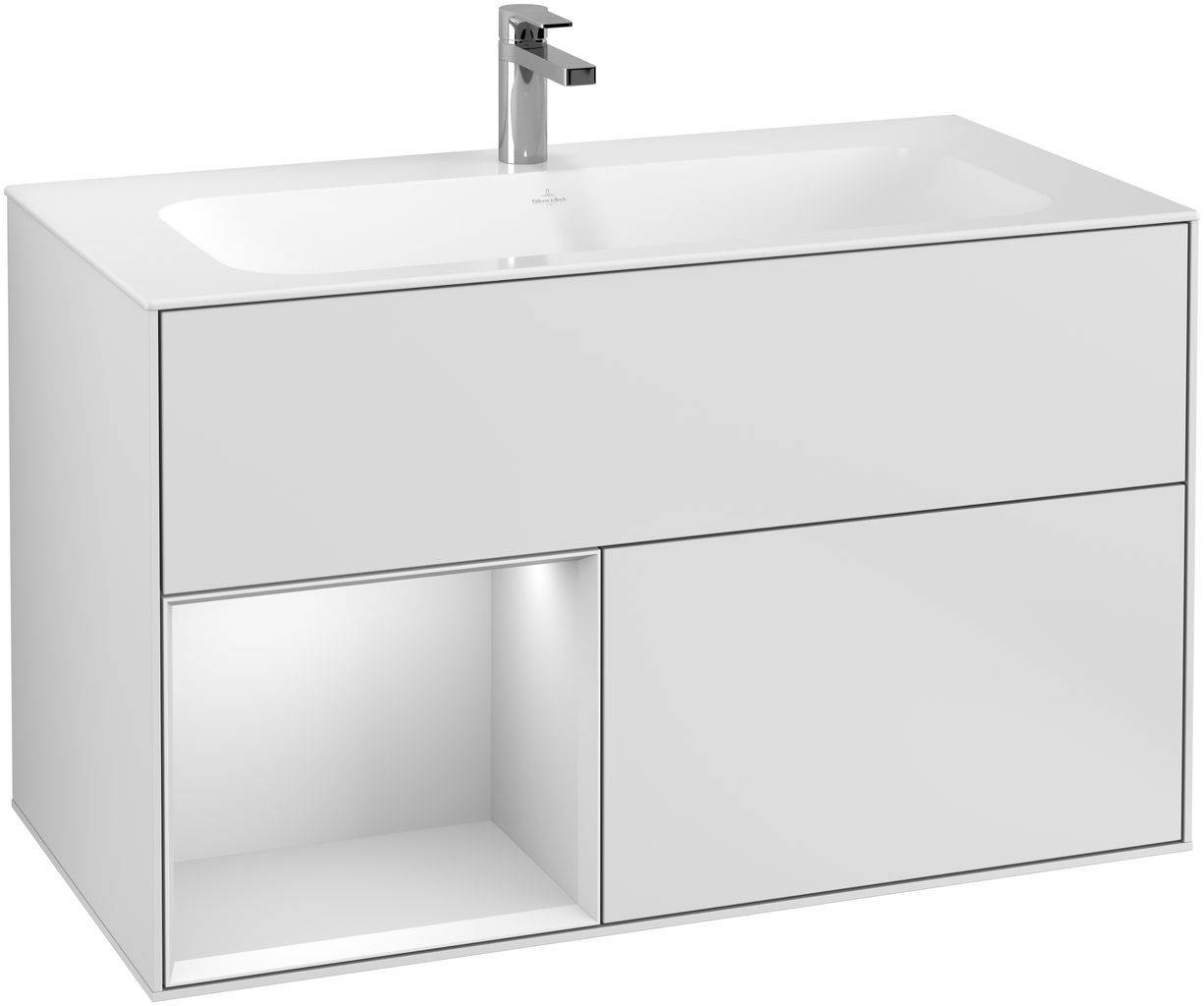 Villeroy & Boch Finion Waschtischunterschrank mit Wandbeleuchtung, 996 x 591 x 498mm