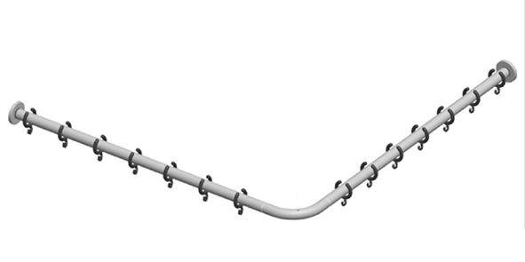 Brausevorhangstange-Set Plan 14939011000 für Viereck-Dusche 1000 x 1000mm