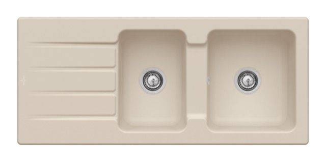 Villeroy & Boch Architectura 80 Spüle inklusive Ablaufgarnitur mit Handbetätigung, 1160 x 510mm