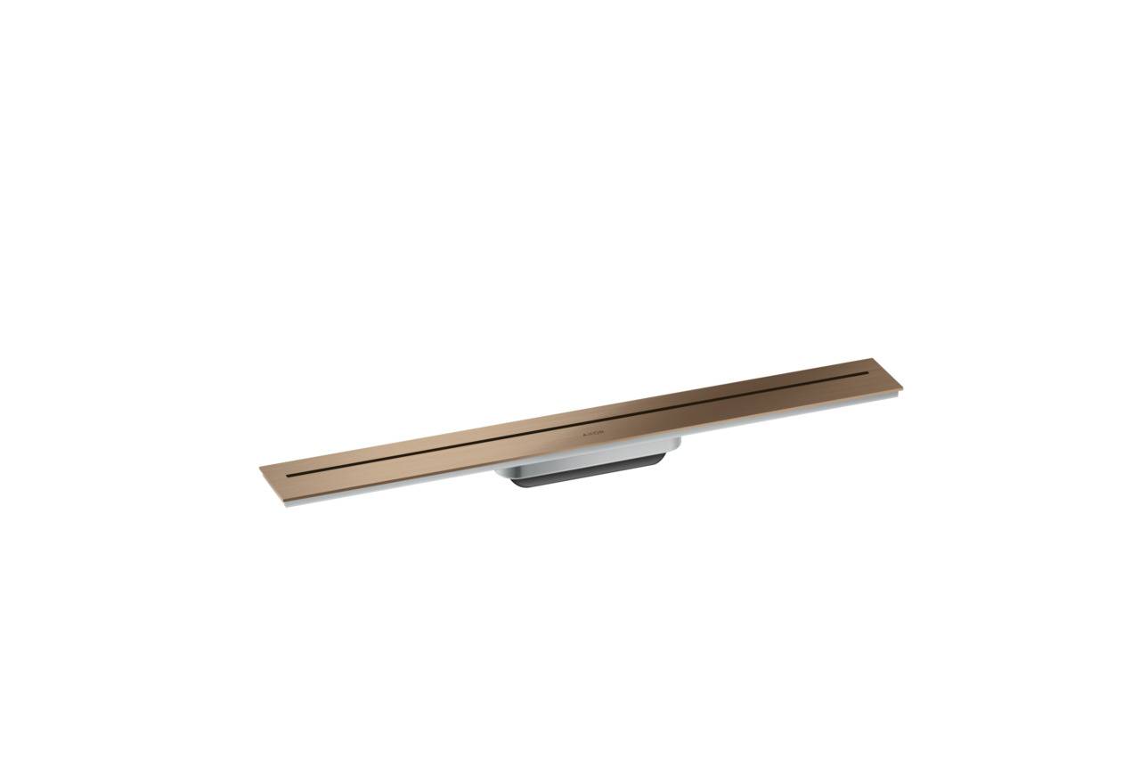 Drain Duschrinne zur Wandmontage 700mm Brushed Red Gold Optic