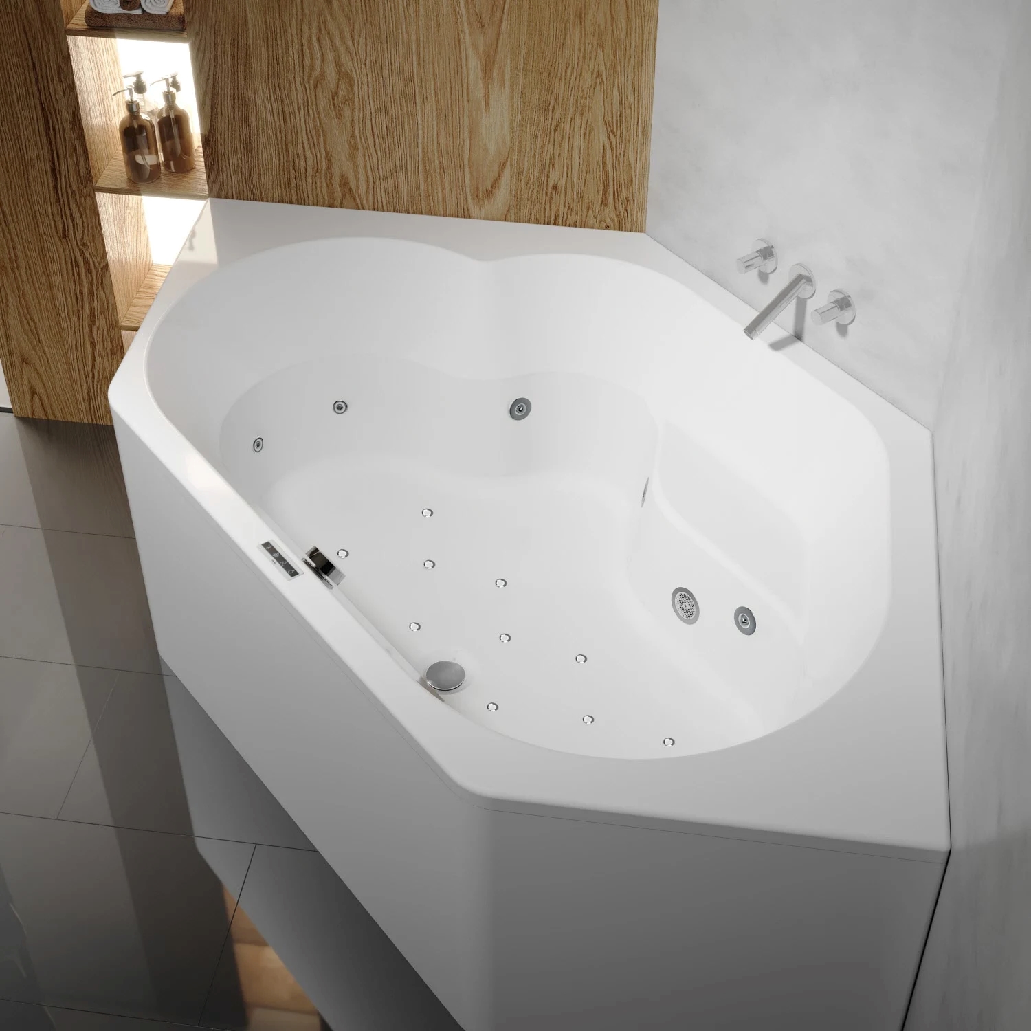 Winnipeg Easypool 3.1 Whirlwanne 145 x 145cm, Touchbedienung