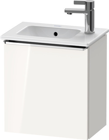 Duravit D-Neo Waschtischunterbau wandhängend mit Möbelgriff chrom