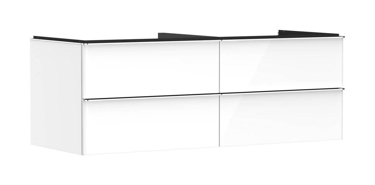 Hansgrohe Xelu Q Waschtischunterschrank 1360mm Korpus weiß hochglanz, Griff