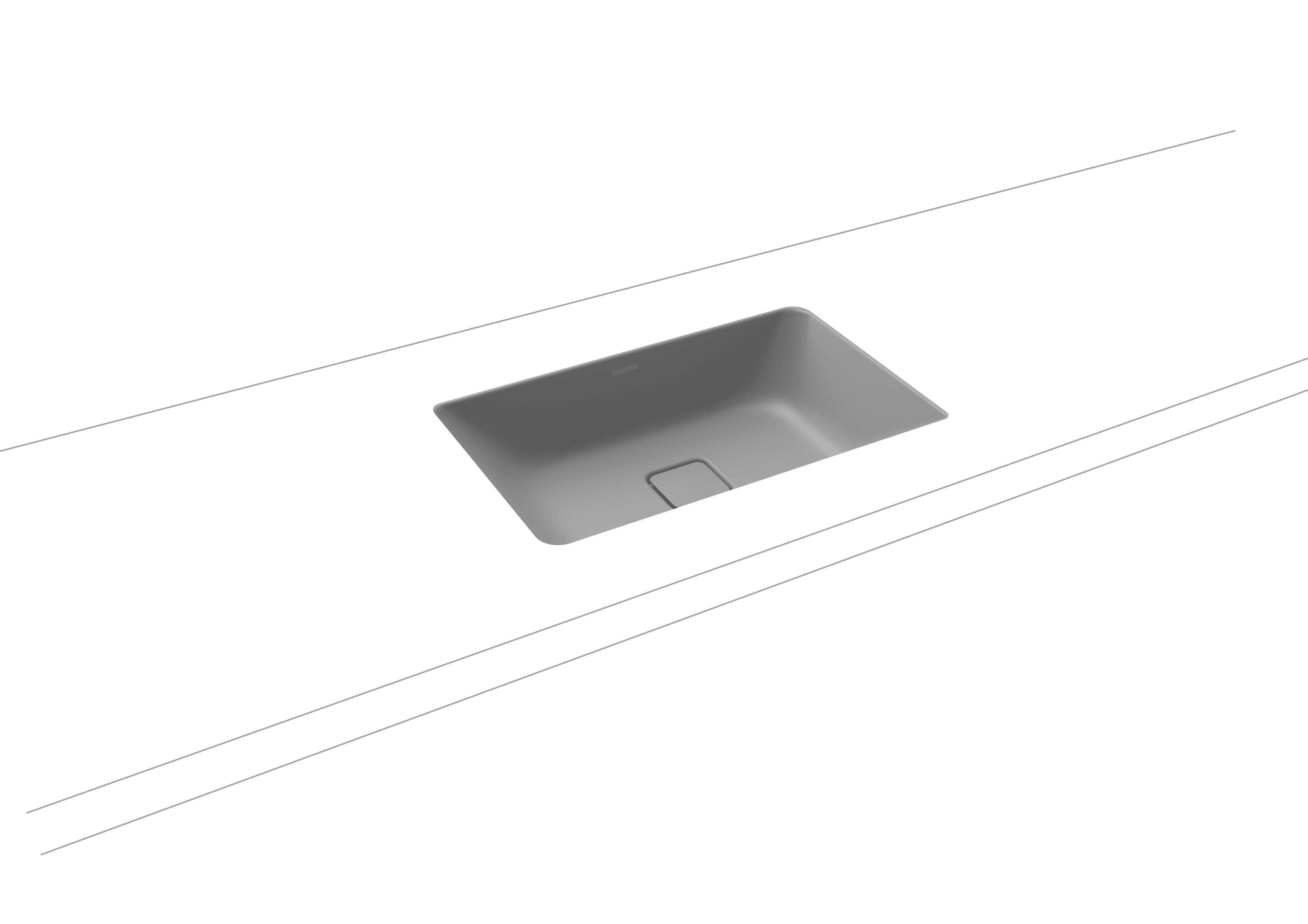 Kaldewei Cono Unterbauwaschtisch 569 x 382mm, ohne Hahnloch
