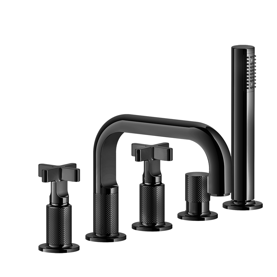 Gessi Inciso+ 5-Loch-Wannenrand-Armatur