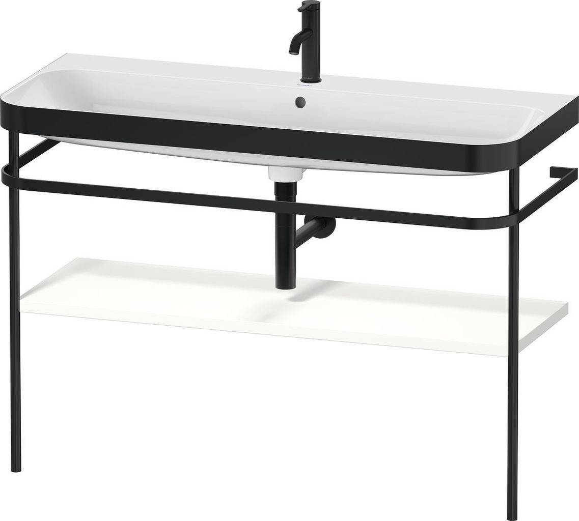 Duravit Happy D.2 Plus Möbelwaschtisch c-bonded mit Metallkonsole, bodenstehend, 1175 x 490mm