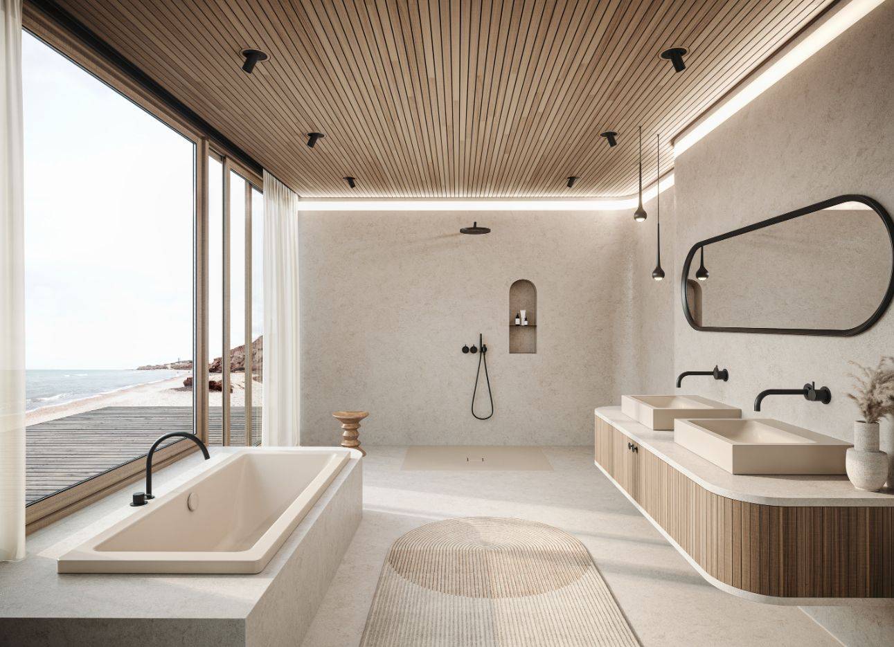 ConoDuo Rechteck-Badewanne; Modell 734; 1900 x 900 x 420mm