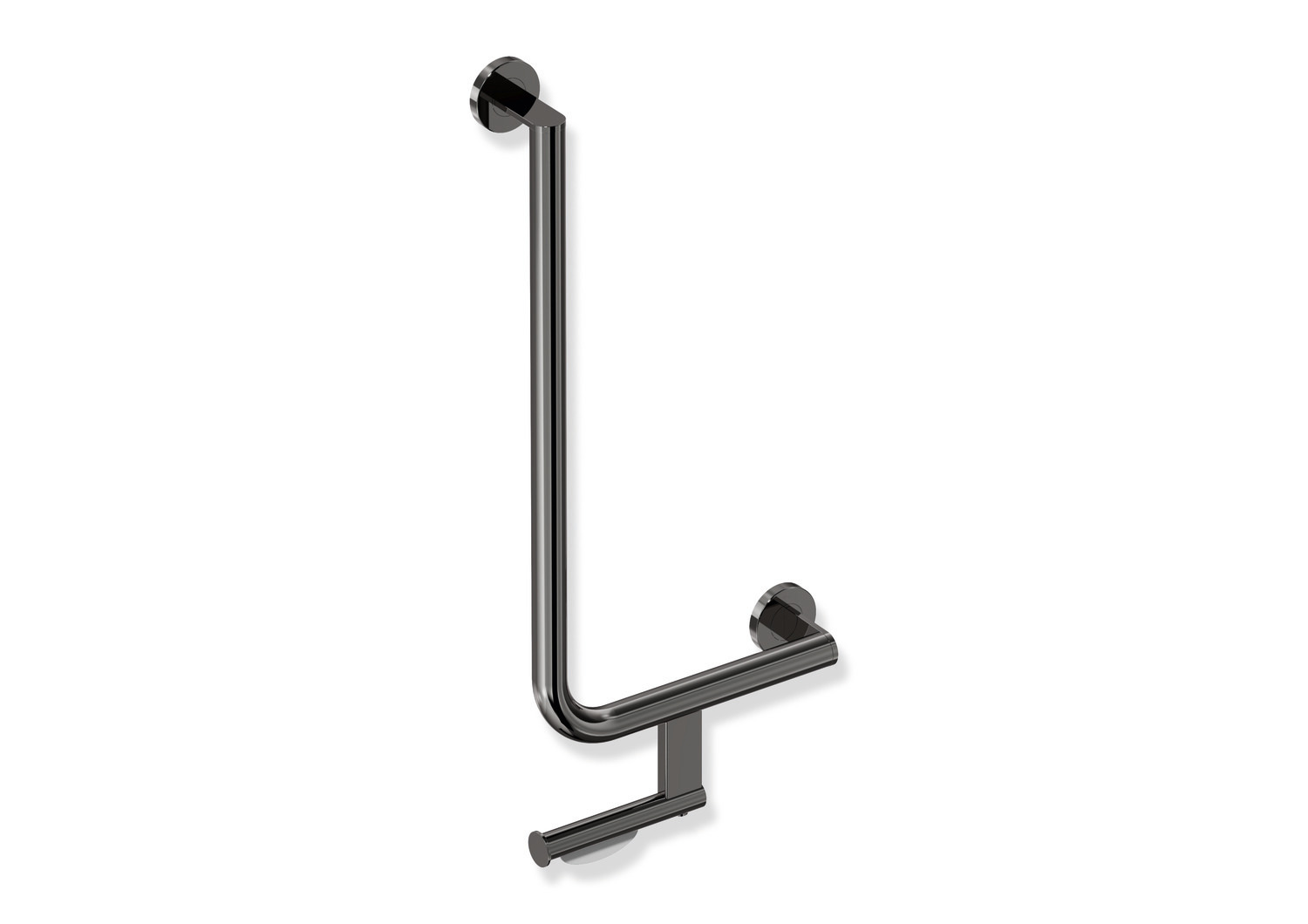 HEWI System 900 Winkelgriff mit WC-Papierrollenhalter 600 x 300 mm, 90°, Ø32, rechts