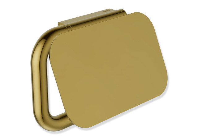HEWI Serie 480 WC-Papierhalter mit Deckel gold glänzend