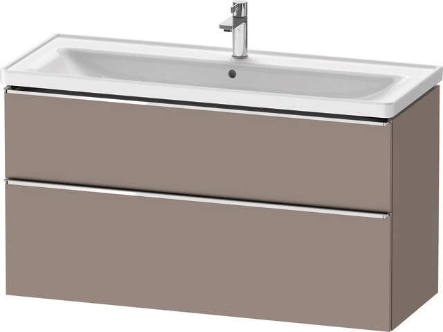 Duravit D-Neo Waschtischunterbau wandhängend mit Möbelgriff chrom