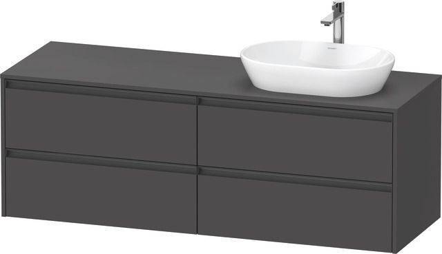 Ketho.2 Waschtischunterbau wandhängend 1600 x 550mm, Beckenausschnitt rechts