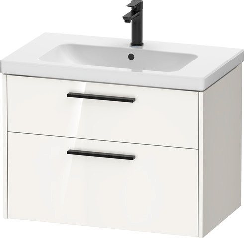 Duravit D-Code 2.0 Waschtischunterbau wandhängend, Griff diamant-schwarz, 784mm