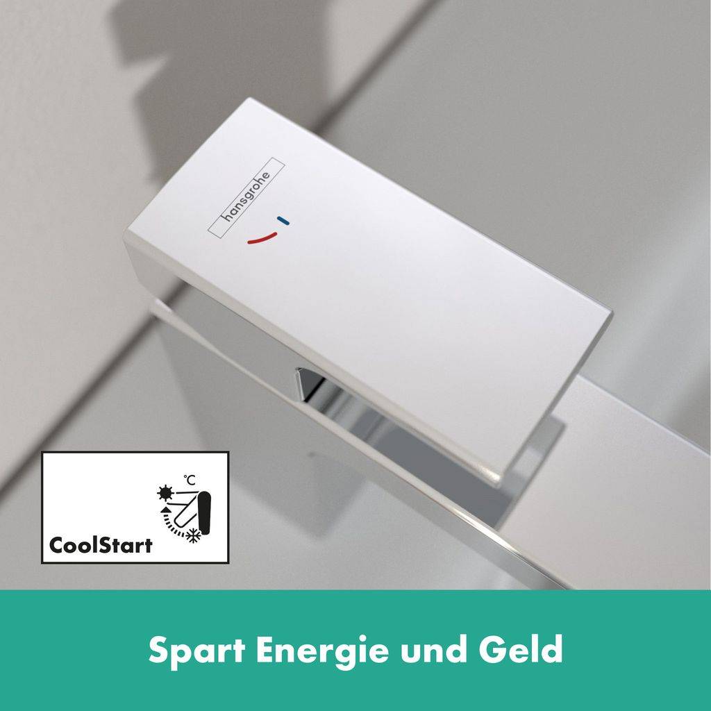 Vernis Shape Einhebel-Waschtischmischer 70 CoolStart mit Zugstangen-Ablaufgarnitur
