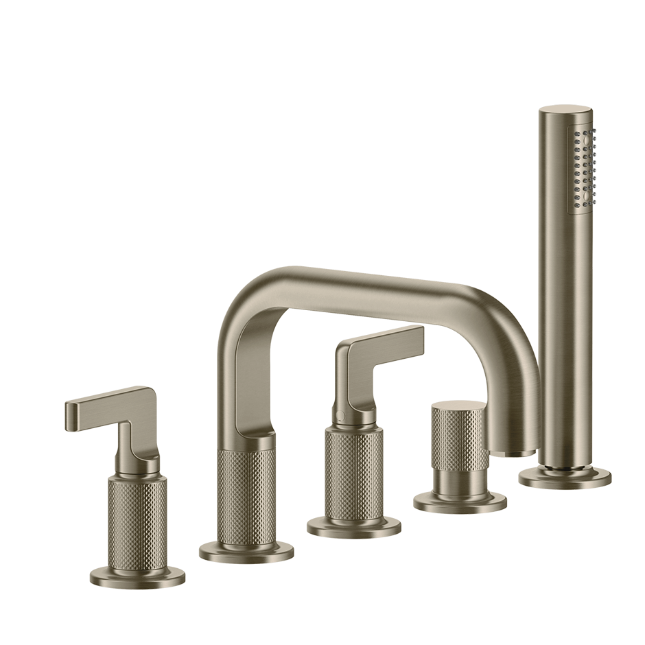Gessi Inciso 5-Loch-Wannenrand-Armatur