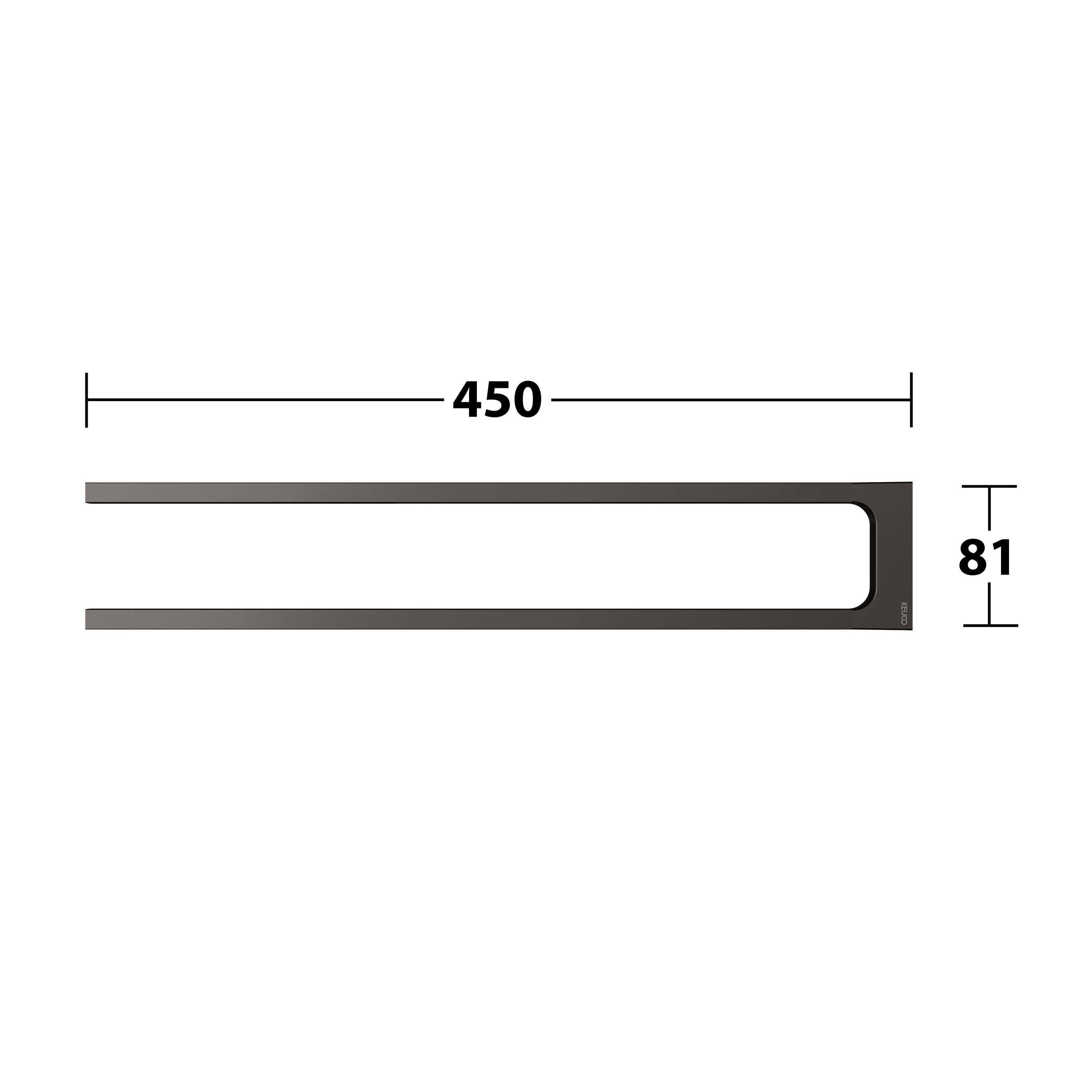 Edition 11  Handtuchhalter, 2 teilig, Ausladung: 450mm
