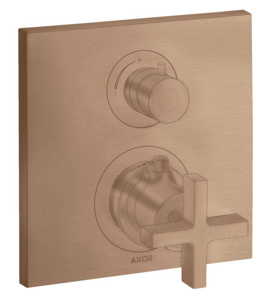 Axor Citterio Thermostat Unterputz mit Abstellventil und Kreuzgriff