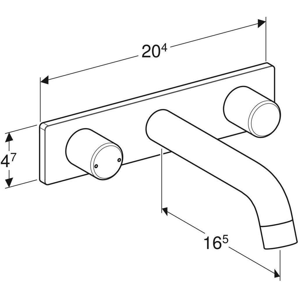 One Waschtischarmatur, Zweigriffmischer