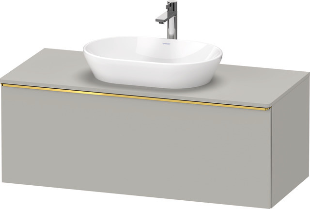 Duravit D-Neo Konsolenwaschtischunterbau mit Möbelgriff Gold poliert