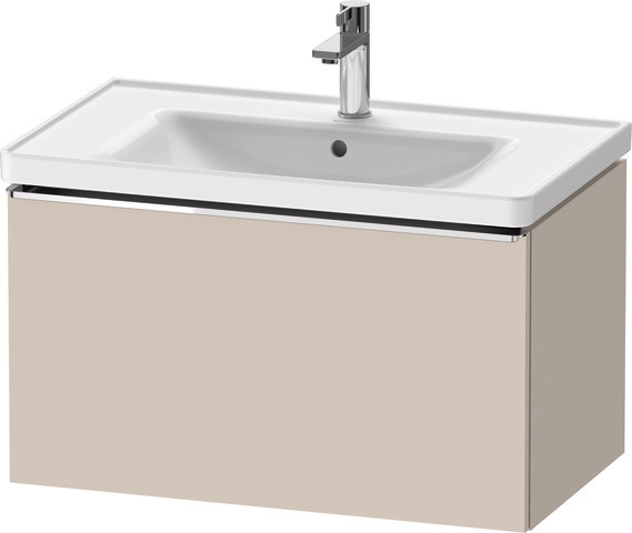 Duravit D-Neo Waschtischunterbau wandhängend mit Möbelgriff chrom
