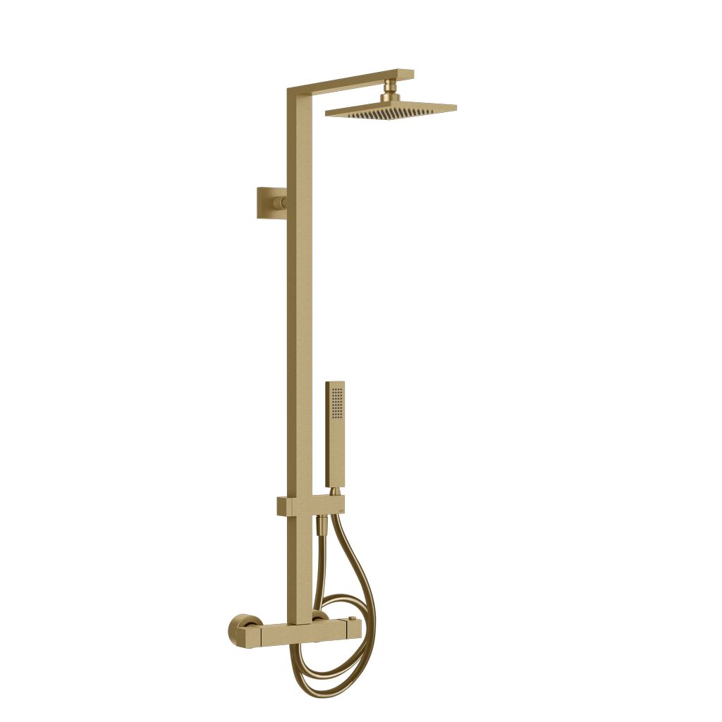 Gessi Rettangolo Duschsäule warm bronze gebürstet PVD